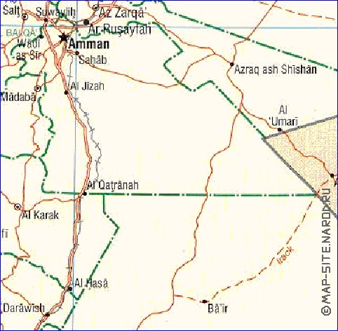 Administrativa mapa de Jordania