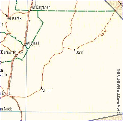 Administrativa mapa de Jordania