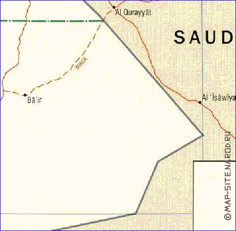 Administrativa mapa de Jordania