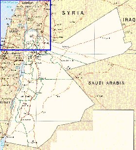 Administratives carte de Jordanie