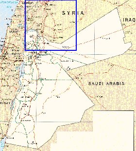 Administratives carte de Jordanie