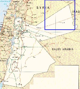 Administratives carte de Jordanie