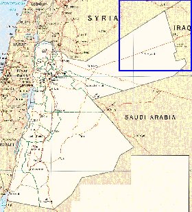 Administrativa mapa de Jordania