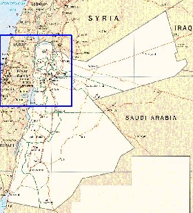 Administratives carte de Jordanie