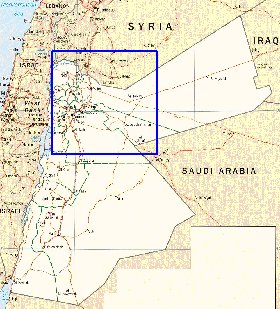 Administratives carte de Jordanie