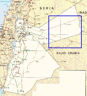 Administrativa mapa de Jordania