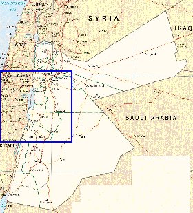 Administratives carte de Jordanie