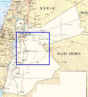 Administrativa mapa de Jordania