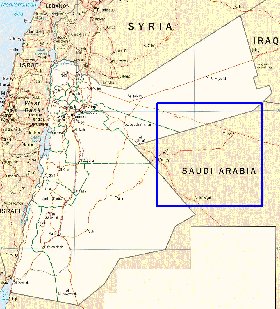 Administratives carte de Jordanie