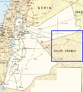 Administrativa mapa de Jordania