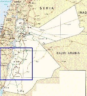 Administratives carte de Jordanie