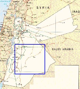 Administrativa mapa de Jordania