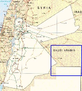 Administrativa mapa de Jordania