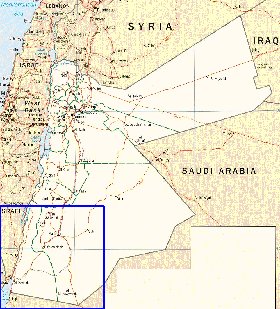 Administratives carte de Jordanie