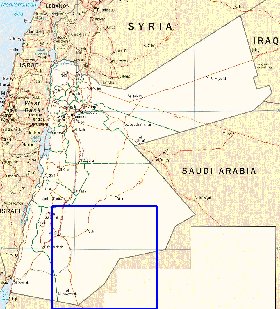 Administrativa mapa de Jordania