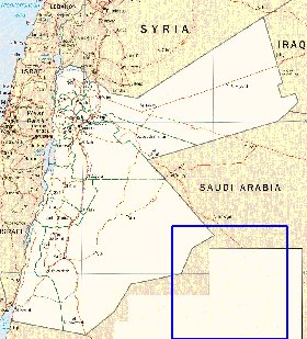 Administrativa mapa de Jordania