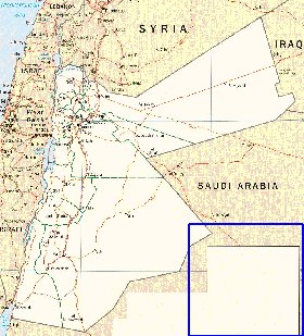 Administratives carte de Jordanie