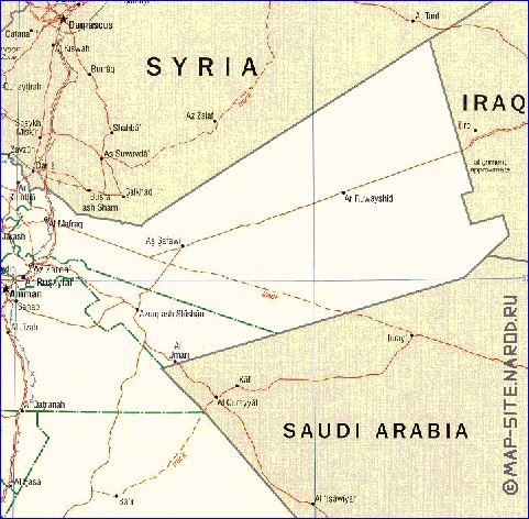 Administrativa mapa de Jordania