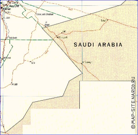 Administrativa mapa de Jordania