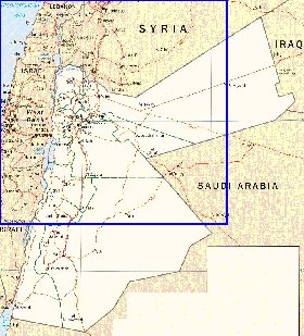 Administratives carte de Jordanie