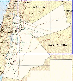 Administrativa mapa de Jordania