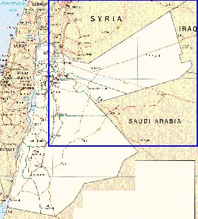 Administratives carte de Jordanie