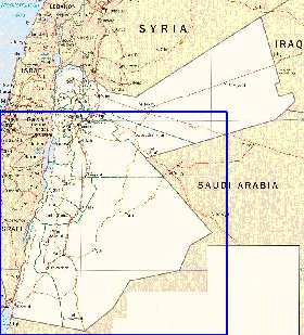 Administrativa mapa de Jordania