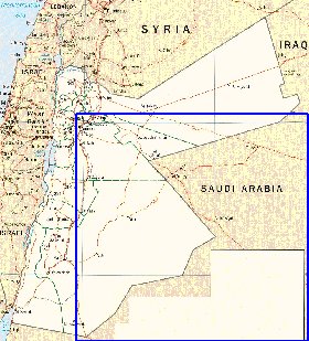 Administrativa mapa de Jordania