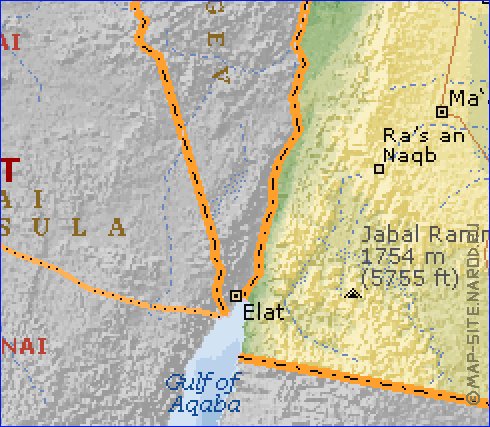 Fisica mapa de Jordania