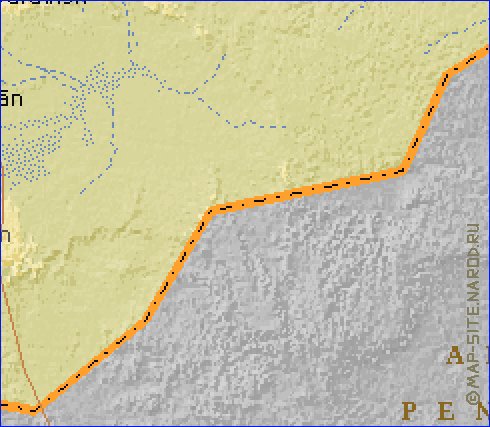 Fisica mapa de Jordania