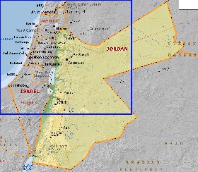 Fisica mapa de Jordania