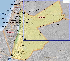 Fisica mapa de Jordania