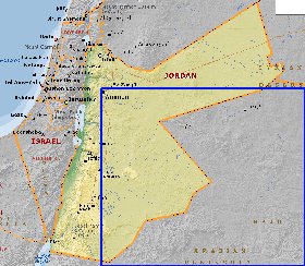 Fisica mapa de Jordania