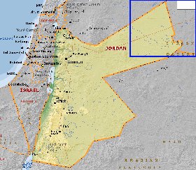 Fisica mapa de Jordania