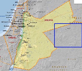 Fisica mapa de Jordania