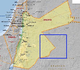 Fisica mapa de Jordania