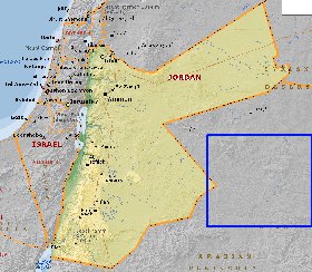 Fisica mapa de Jordania