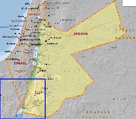 Fisica mapa de Jordania