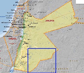 Fisica mapa de Jordania