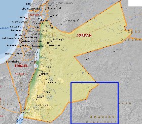 Fisica mapa de Jordania