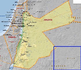 Fisica mapa de Jordania