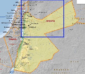 Fisica mapa de Jordania