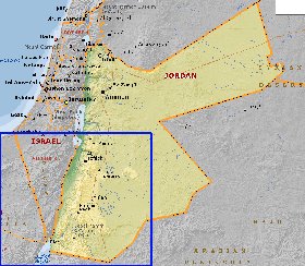 Fisica mapa de Jordania