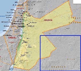 Fisica mapa de Jordania