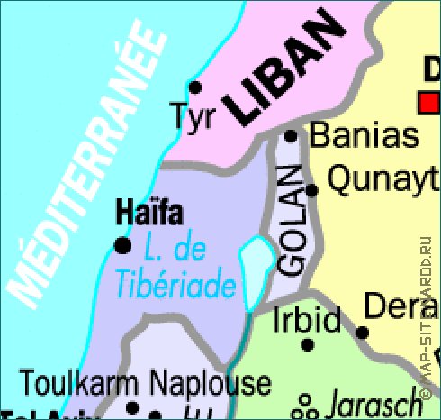 carte de Jordanie