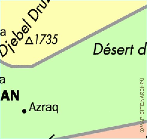 mapa de Jordania em frances