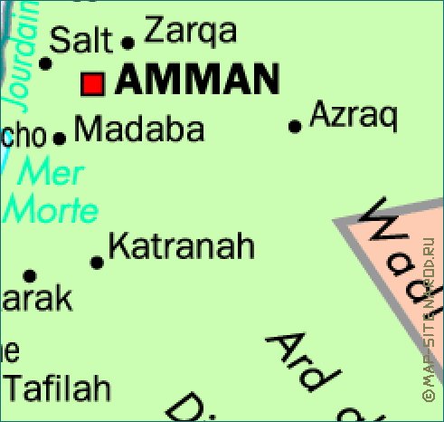 mapa de Jordania em frances