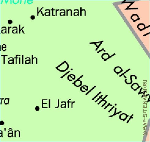 mapa de Jordania em frances