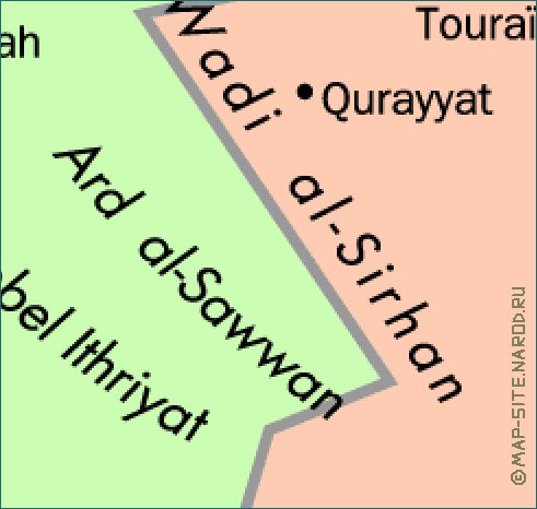 mapa de Jordania em frances