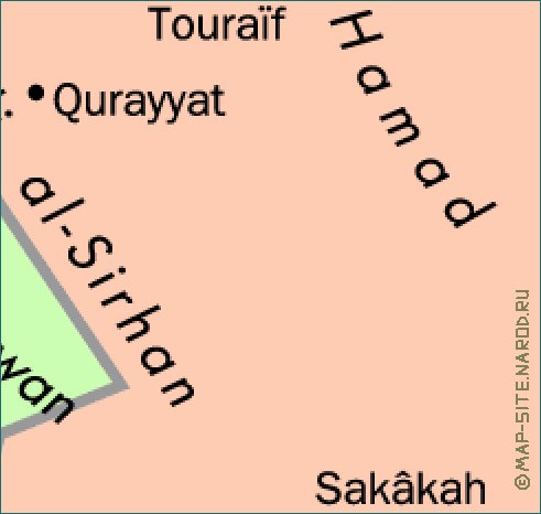 mapa de Jordania em frances